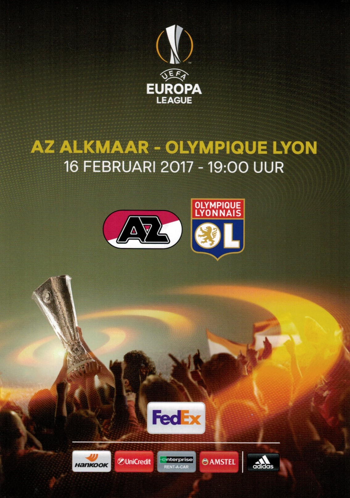 AZ Programma 16-feb-2017 Olympique Lyon thuis